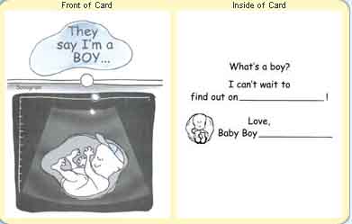 Sonogram2 Idea por una cultura por la vida: Postales que anuncian la llegada de un nuevo hijo