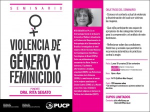 segato expucp 300x224 Maestría de Género de la ex PUCP invita a promotora latinoamericana del aborto a dar seminario
