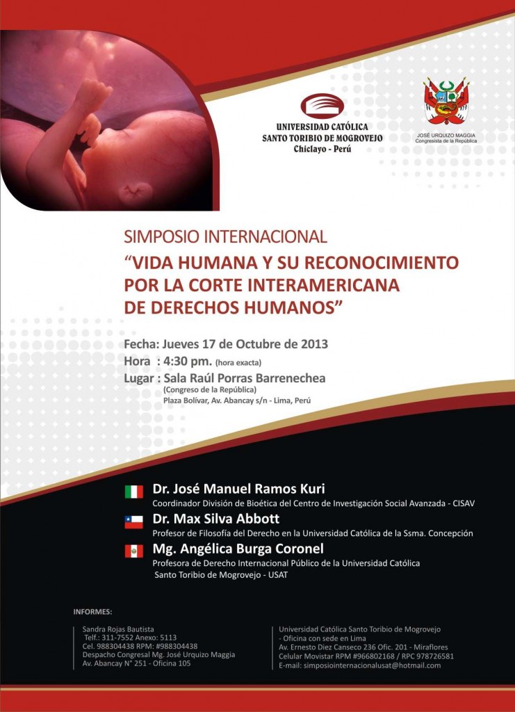 afiche SIMPOSIO 4 741x1024 Organizan Simposio Internacional sobre la Vida y la Corte Interamericana de Derechos Humanos