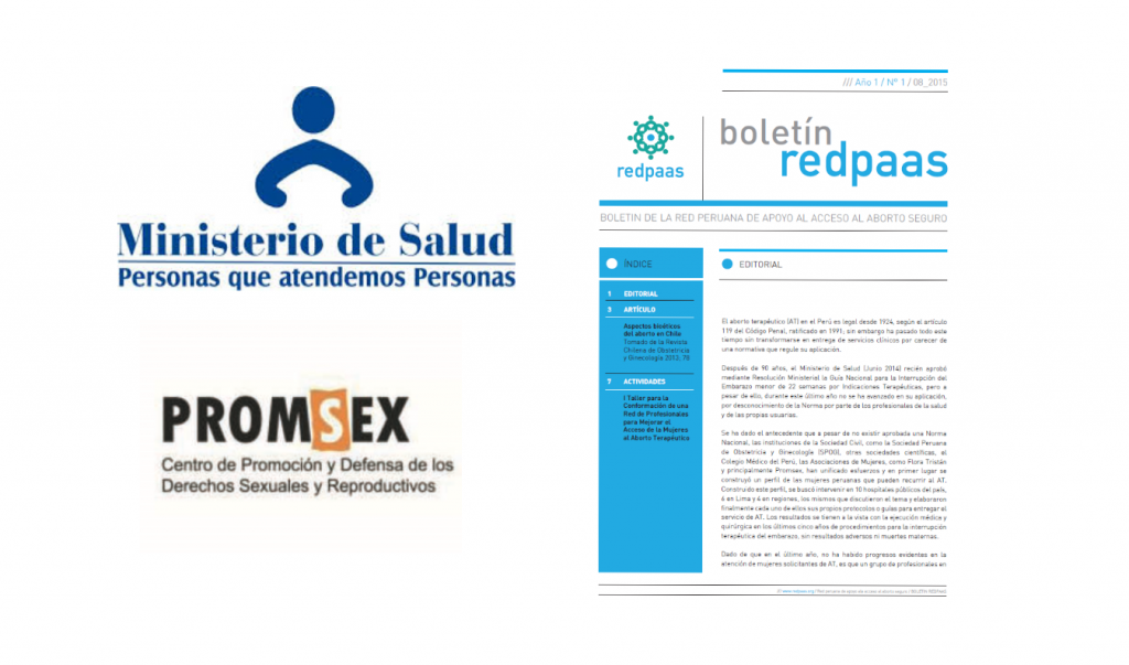 Boletin y logos 1024x603 Red de médicos del MINSA en alianza con Promsex  hacia el aborto eugenésico y contra la objeción de conciencia. Los objetivos de la REDPAAS.