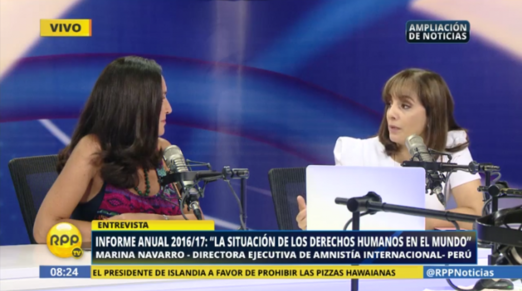 entrevista AI Patricia del Rio 1024x570 Indignante intromisión de Amnistía Internacional – Perú: Le dice al Estado que no se deje presionar por padres de familia que están contra ideología de género