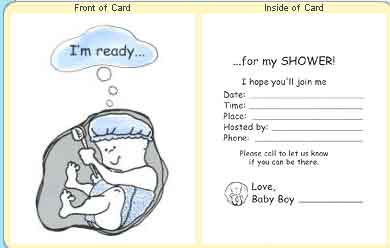 Shower1 Idea por una cultura por la vida: Postales que anuncian la llegada de un nuevo hijo