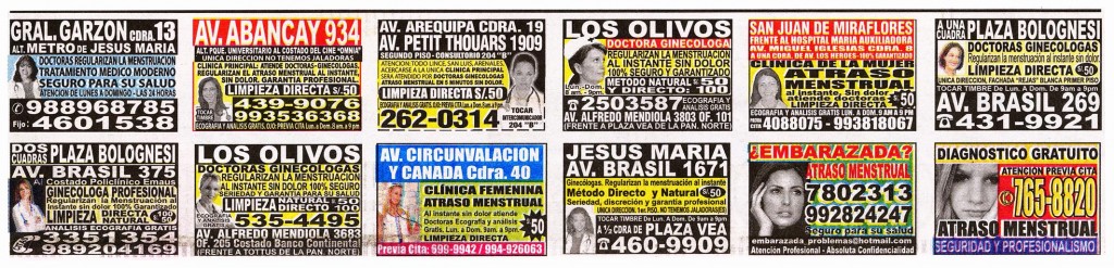 clinicas clandestinas 1024x247 Crónica de un delito anunciado: El dinero sangriento del aborto